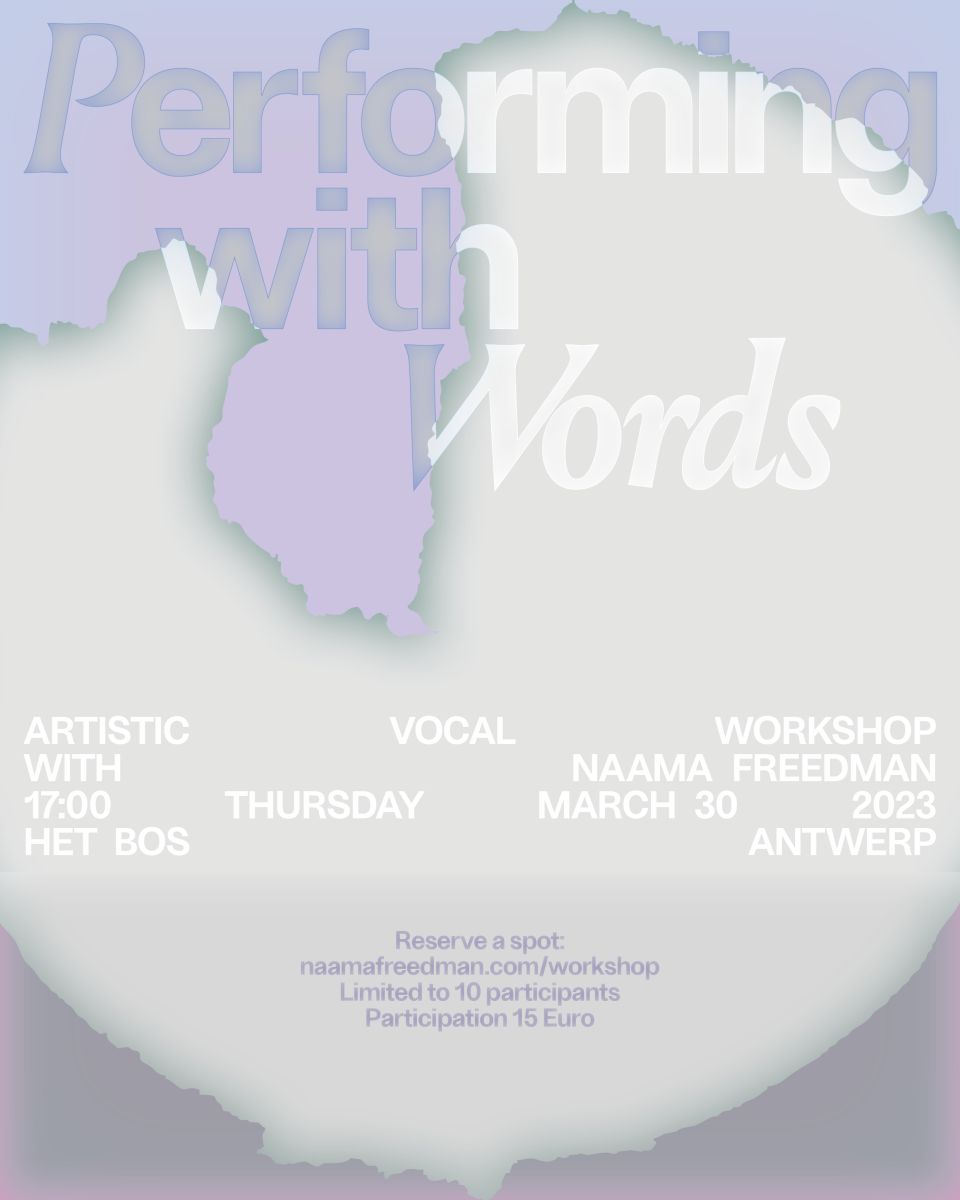 AL_NaamaFreedman_PerformingWithWords_Poster_2023